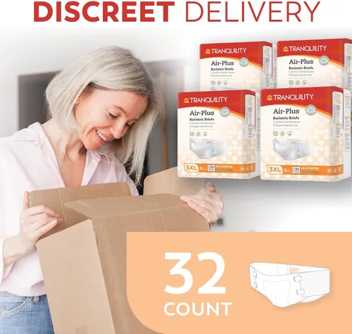 Vista 7 de Tranquility Bariatric - Pañales para adultos desechables 3XL con núcleo Mat de durazno para piel seca, control de olores y máxima comodidad