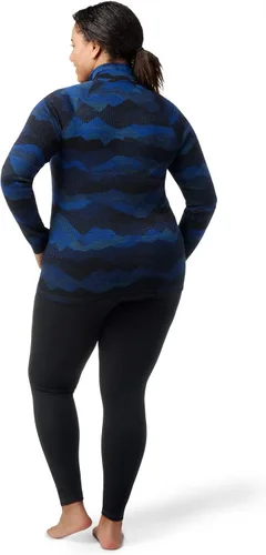 Vista 3 de Smartwool Capa base de lana merino térmica clásica para mujer, talla grande, cremallera de un cuarto (ajuste delgado)