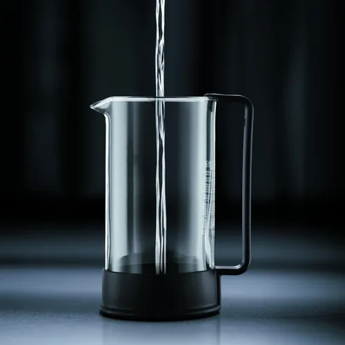 Vista 4 de Bodum 12oz Brazil French Press Coffee Maker, High-Heat Borosilicate Glass, Black - Made in Portugal Negro