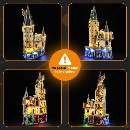 Vista 2 de LIGHTAILING Luz para Lego-76454 Hogwarts-Castle: La torre principal - Kit de iluminación LED compatible con el modelo de bloques de construcción