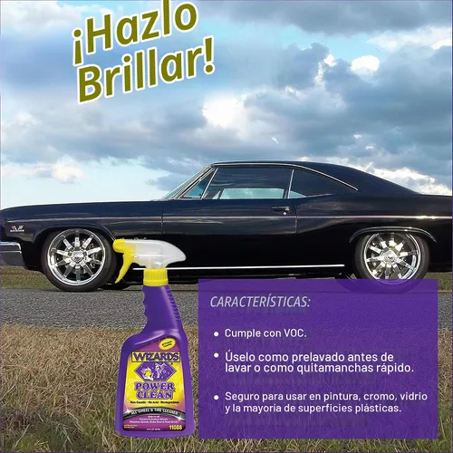 Vista 3 de Kit de detalles de coche Wizards - Kit de limpieza de coche premium y completo - Kit de detalle de coche de 7 piezas con Mist n Shine, brillo