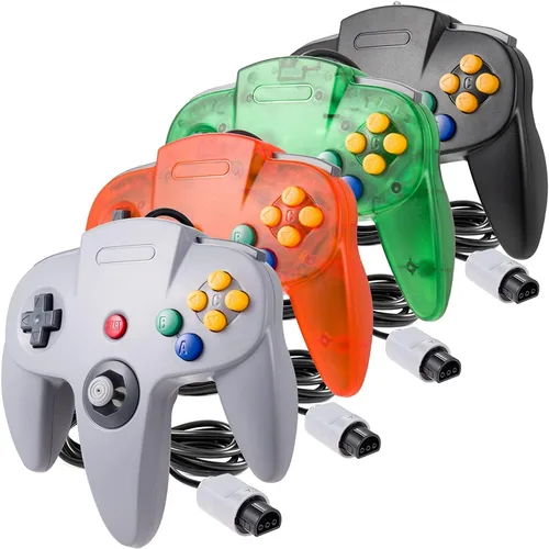 Vista 11 de miadore Controlador clásico N64, Retro N64 64-bit Remote Gamepad Joystick para consola N64 sistema de videojuegos (negro)