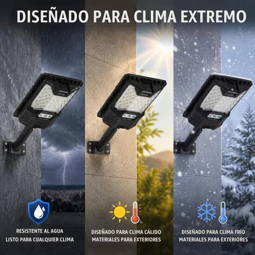 Vista 5 de Luz de calle solar para exteriores, 20000 lm 6500 K impermeable con sensor de movimiento LED luz solar alimentada por energía solar con control
