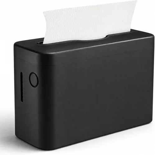 Vista 9 de Dispensador de toallas de papel multidobladas para encimera, dispensador de toallas de mano para dormitorio, baño, cocina, inodoro (negro)