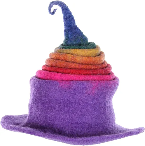 Vista 3 de Rainbow Borealis Heartfelted Witch Hat