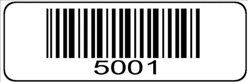 Vista 6 de 1000 etiquetas numeradas, 0001 a 1000 rollos de códigos de barras serie preimpresos, calcomanías secuenciales de código de barras de 1-1/2 x 1/2