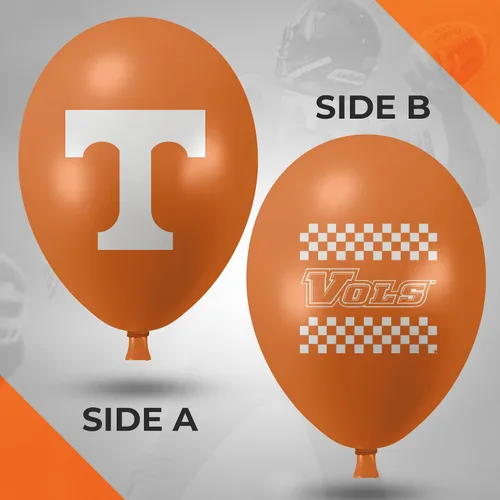 Vista 2 de Tennessee Volunteers Balloons - Paquete de 10 logotipos oficiales de 11 pulgadas, globos de látex de calidad de helio, perfectos para la celebración