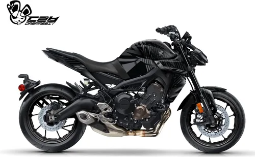 Vista 2 de Kit gráfico para YAMAHA MT-09 FZ-09 (17-20) Kit de calcomanías gráficas (FP-B) (brillante)