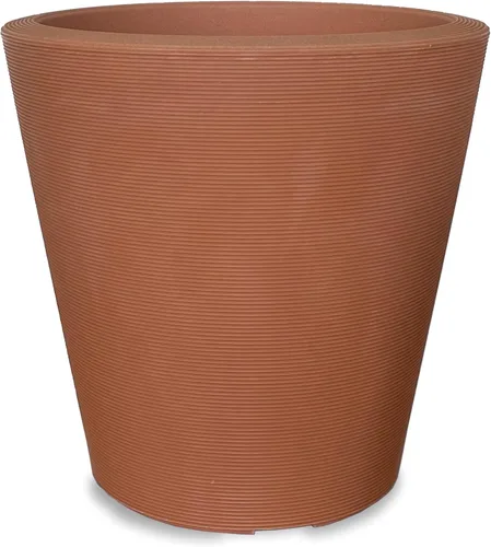 Vista 21 de Crescent Garden Madison Planter– Maceta resistente a la intemperie, doble pared para interiores y exteriores con orificio de drenaje, contenedor