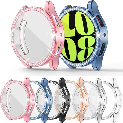 Vista 13 de RICHONE Compatible con Samsung Galaxy Watch 5 y Watch 4 y FE 40 mm Protector de pantalla Estuches de strass, Accesorios de cubiertas protectoras