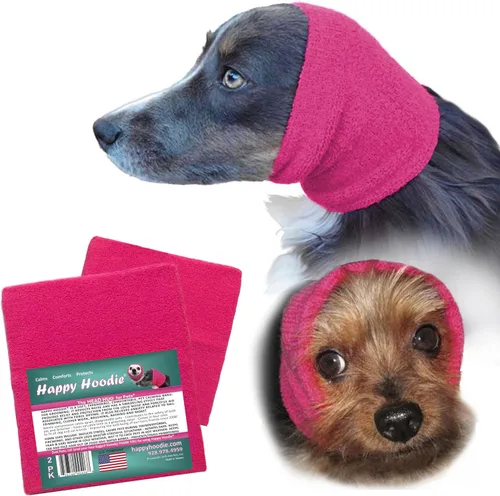 Vista 11 de Happy Hoodie The Original Dog & Cat Calming Band – Marca americana – Alivio de la Ansiedad/Protección de Ruido, Aseo, Thunder-Fireworks Paquete de 2