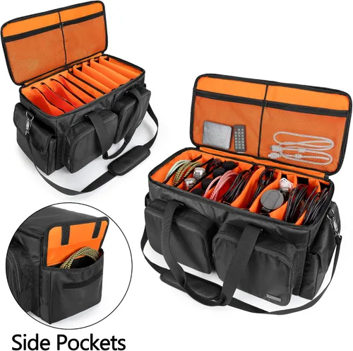 Vista 2 de Trunab Bolsa para archivos de cable DJ con parte inferior acolchada