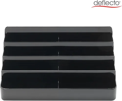 Vista 3 de deflect-o 70804 - Tarjetero de escritorio, capacidad para 400 tarjetas, color negro