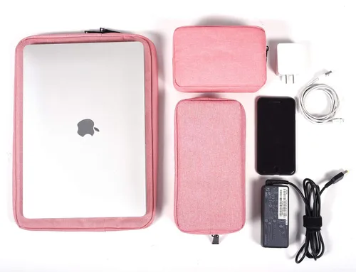 Vista 7 de Organizador de accesorios electrónicos, bolsa de almacenamiento de accesorios electrónicos pequeños y duradera, compatible con cargador de laptop