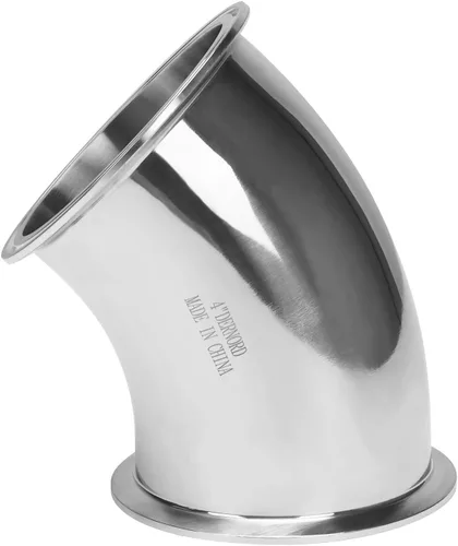Vista 11 de DERNORD Codo de 45 grados Tubo de 1 pulgada OD Acero inoxidable 304 Montaje de tubería Se adapta a Tri Clamp 1.5 pulgadas