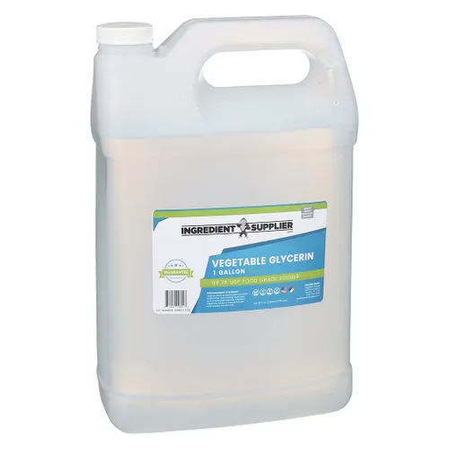 Vista 2 de Glicerina vegetal – 1 galón (128 oz.) – Grado alimenticio y farmacéutico puro USP – Sin OGM – Vegano – Derivado de palma sostenible – Humectante