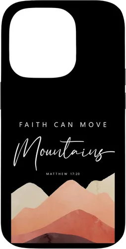 Vista 17 de Faith Can Move Mountains - Matthew 17 20 Inspiring Christian Case for iPhone 17