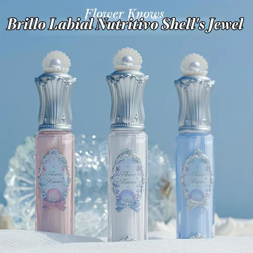 Vista 7 de Flower Knows Shell's Jewel - Esmalte de labios nutritivo, iridiscente Jalea lunar P06
