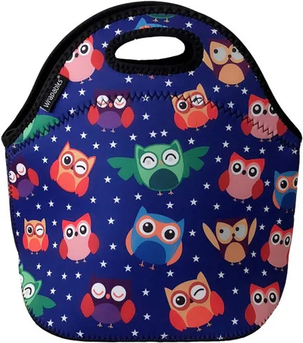 Vista 9 de allydrew Bolsa de almuerzo de neopreno aislada con cremallera para lonchera, plátanos y rayas