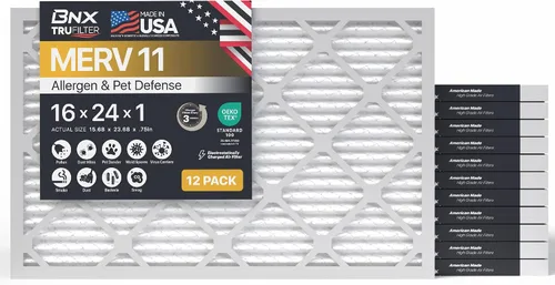 Vista 9 de BNX TruFilter - Filtro de aire MERV 11 de 10 x 10 x 1 pulgadas (paquete de 4) – Fabricado en Estados Unidos – Defensa contra Alérgenos Filtros