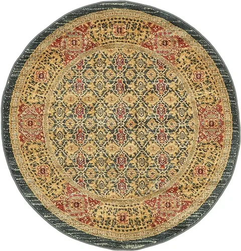 Vista 19 de Unique Loom Palace Collection - Alfombra de área Jefferson (2 pies x 3 pies 1 pulgada, rectangular, crema/caramelo)