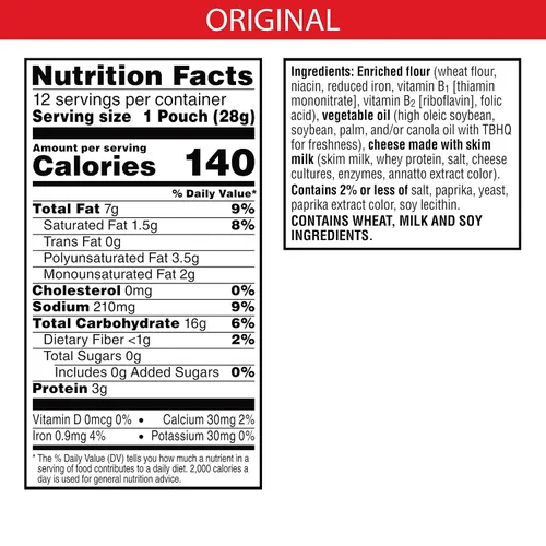Vista 2 de Cheez-It Snack Crackers Original - Paquete de 12