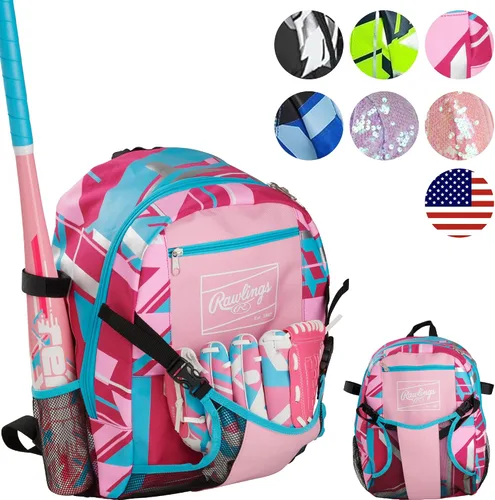 Vista 14 de Rawlings Remix Backpack Equipment Bag T-Ball & Youth Softball Multiple