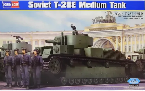 Vista 3 de Hobby Boss Kit de modelo de tanque mediano soviético T-28E