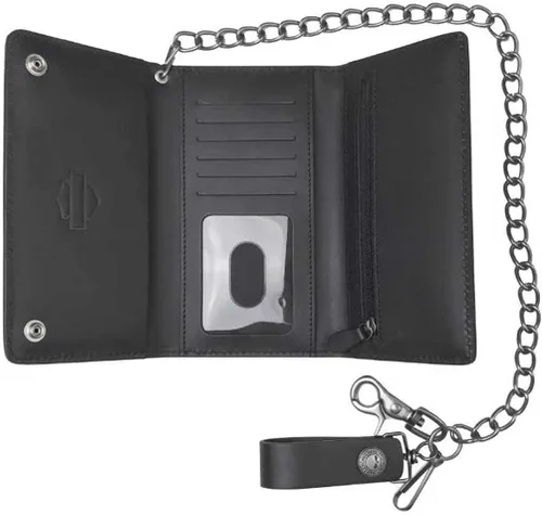 Vista 2 de Harley-Davidson COREM03-BLK - Cartera para hombre diseño de calavera