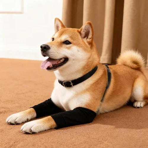 Vista 5 de Mangas para patas de perro, traje de recuperación para patas delanteras, mangas para mascotas, codo protector