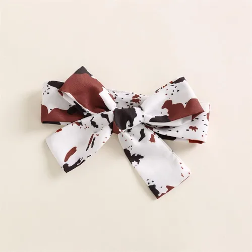 Vista 3 de YINGISFITM Mameluco de manga larga para bebé niña con volantes, estampado de vaca, vestido de verano, ropa linda