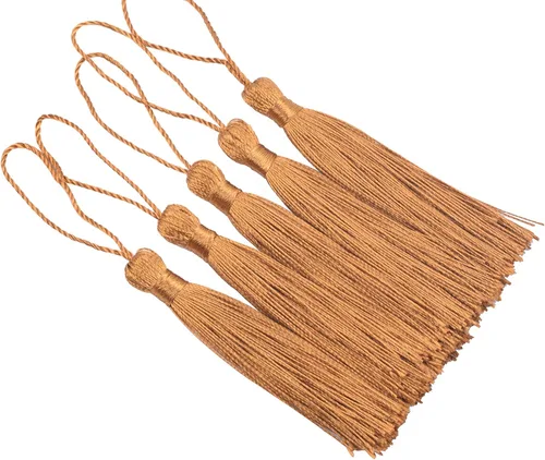 Vista 15 de KONMAY, borlas pequeñas y suaves, con bucles para proyectos de bricolaje, hechas a mano, sedosas, de 3.5 pulgadas, 20