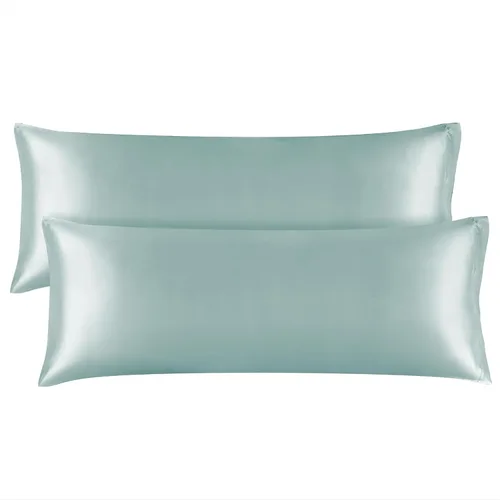 Vista 152 de BEDELITE Funda de almohada de satén para cabello y piel, súper suave y refrescante similar a las fundas de almohada de seda, paquete de 2 con cierre
