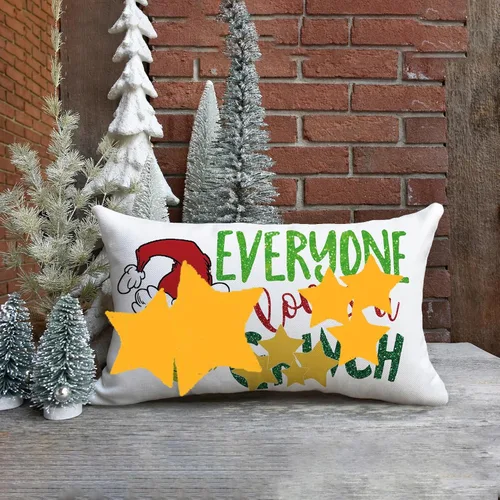 Vista 2 de AOFANGGO Funda de almohada de Navidad de 12 x 20 pulgadas, decoración navideña, funda de cojín rectangular para cama, silla, sofá