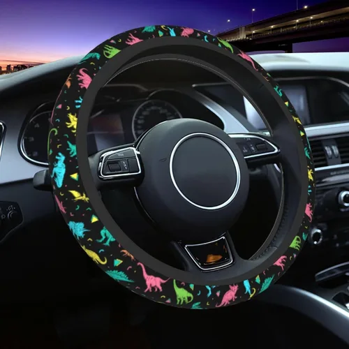 Vista 24 de Funda para volante MINIOZE de ojos malvados azules con luna mágica, accesorios para automóvil, linda para mujeres y niñas, universal de 15 pulgadas