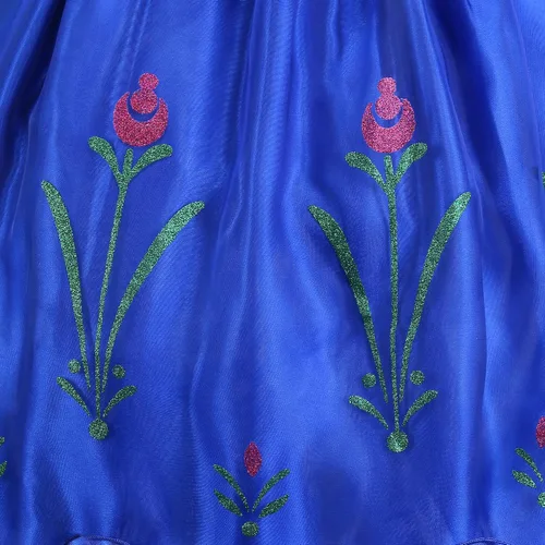 Vista 6 de VBY Disfraz de princesa para niñas, vestido de fiesta de cumpleaños, Halloween, cosplay, con accesorios, 3-8T