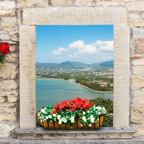 Vista 6 de Blulu 4 forros de coco para macetas de 24 pulgadas, caja de ventana de fibra de coco natural, repuesto para caja de ventana colgante, maceta