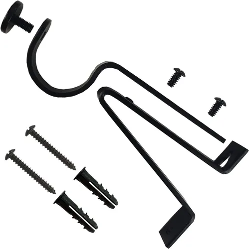 Vista 4 de Soportes de barra de cortina ajustables, se adaptan a barras de hasta 1 pulgada, 1-1/8 pulgadas, soporte extensible para barra de cortina resistente