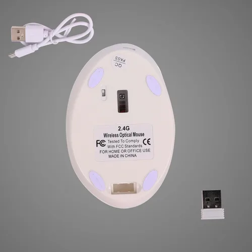 Vista 7 de Ratón ergonómico inalámbrico para computadora, blanco, unisex