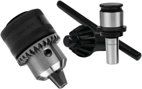 Vista 12 de ZAC Adaptador de Portabrocas de Taladro GT12, Compatible con Máquina Roscadora Eléctrica M16R, Metal, Incluye Llave de Portabrocas, Adaptador