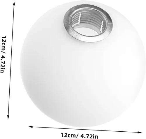 Vista 2 de DOITOOL Pantalla de globo de vidrio blanco para mesa de escritorio, luces de pared blancas para exteriores, lámpara de pantalla de globo de vidrio