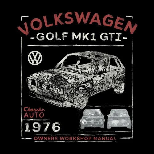 Vista 2 de Volkswagen Golf MK1 GTI Owners Workshop Manual Camiseta para hombre