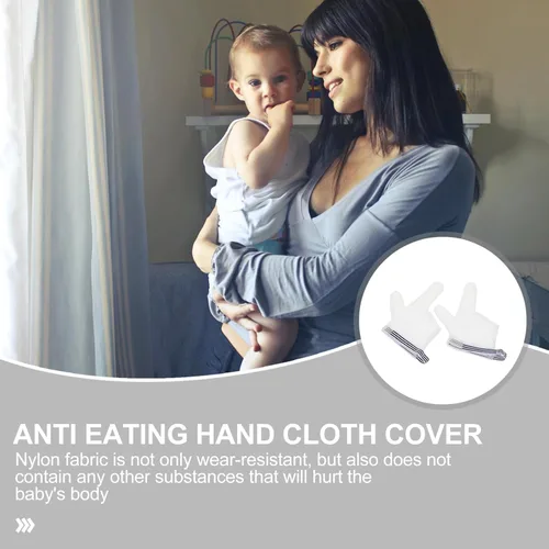 Vista 4 de KALLORY Guantes de dentición para bebés, antisucción, para recién nacidos, ajuste cómodo, fácil de usar