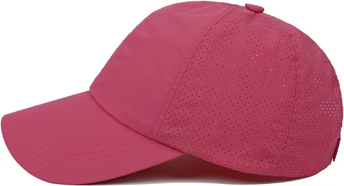 Vista 3 de Koreshion Gorra de béisbol ajustable para mujer, diseño de moño desordenado, de secado rápido