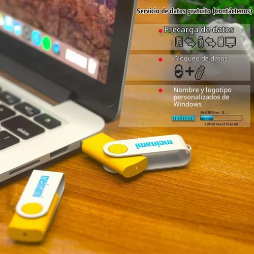 Vista 5 de Unidad flash USB personalizada en caja pulgar, memoria personalizada 128 MB, paquete de 25