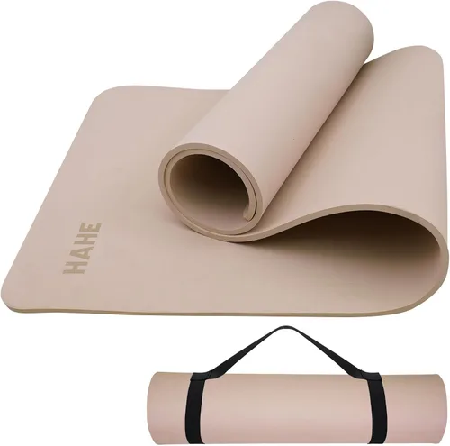 Vista 9 de HAHE Tapete de yoga grueso (8MM, 1/3 pulgadas), tapete de yoga antideslizante POE, ecológico, alto rebote y absorción de golpes, antidesgarros