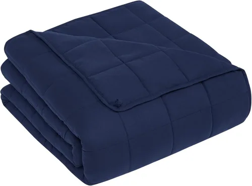 Vista 39 de CuteKing Manta pesada (2 libras, 36 x 48 pulgadas, gris) manta pesada para 40-60 libras, manta pesada para refrigeración y calefacción con cuentas