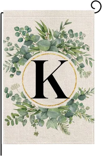 Vista 15 de wyooxoo Bandera de jardín floral con monograma de letra A, de 12 x 18 pulgadas, doble cara para exteriores, familia, apellido, bandera inicial