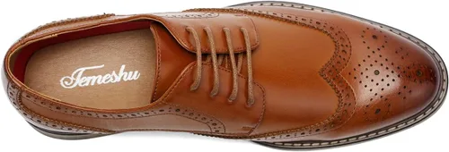 Vista 5 de Temeshu Zapatos de vestir para hombre, zapatos Oxford casuales, zapatos formales de negocios