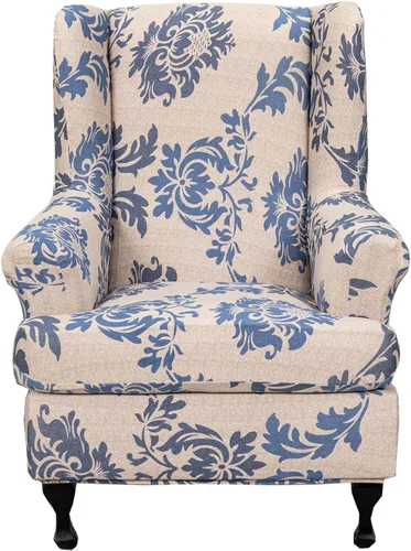 Vista 19 de CRFATOP 2 fundas elásticas para silla con respaldo de alas de mariposa, fundas de tela de elastano con respaldo de ala, fundas para sillón con parte